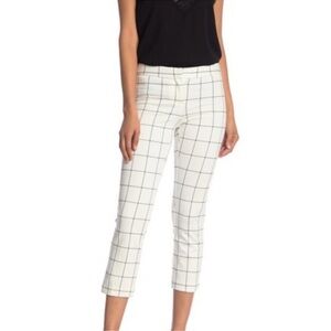 Women’s Amanda & Chelsea Black White Grid Cropped Pants Size 2P